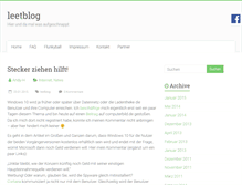 Tablet Screenshot of leetblog.de
